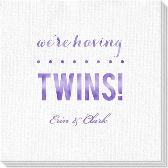 We're Having Twins Deville Napkins